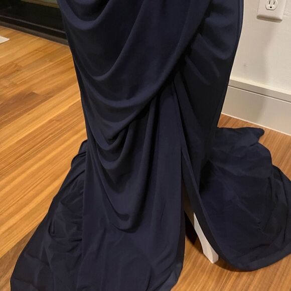 Mac Duggal jersey one shoulder gown size 10 NWOT - Picture 8 of 15